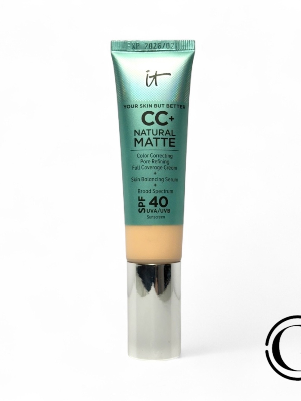 IT COSMETICS CC+ NATURAL MATTE FULL COVERAGE CREAM FAIR PORCELAIN 1.08 OZ